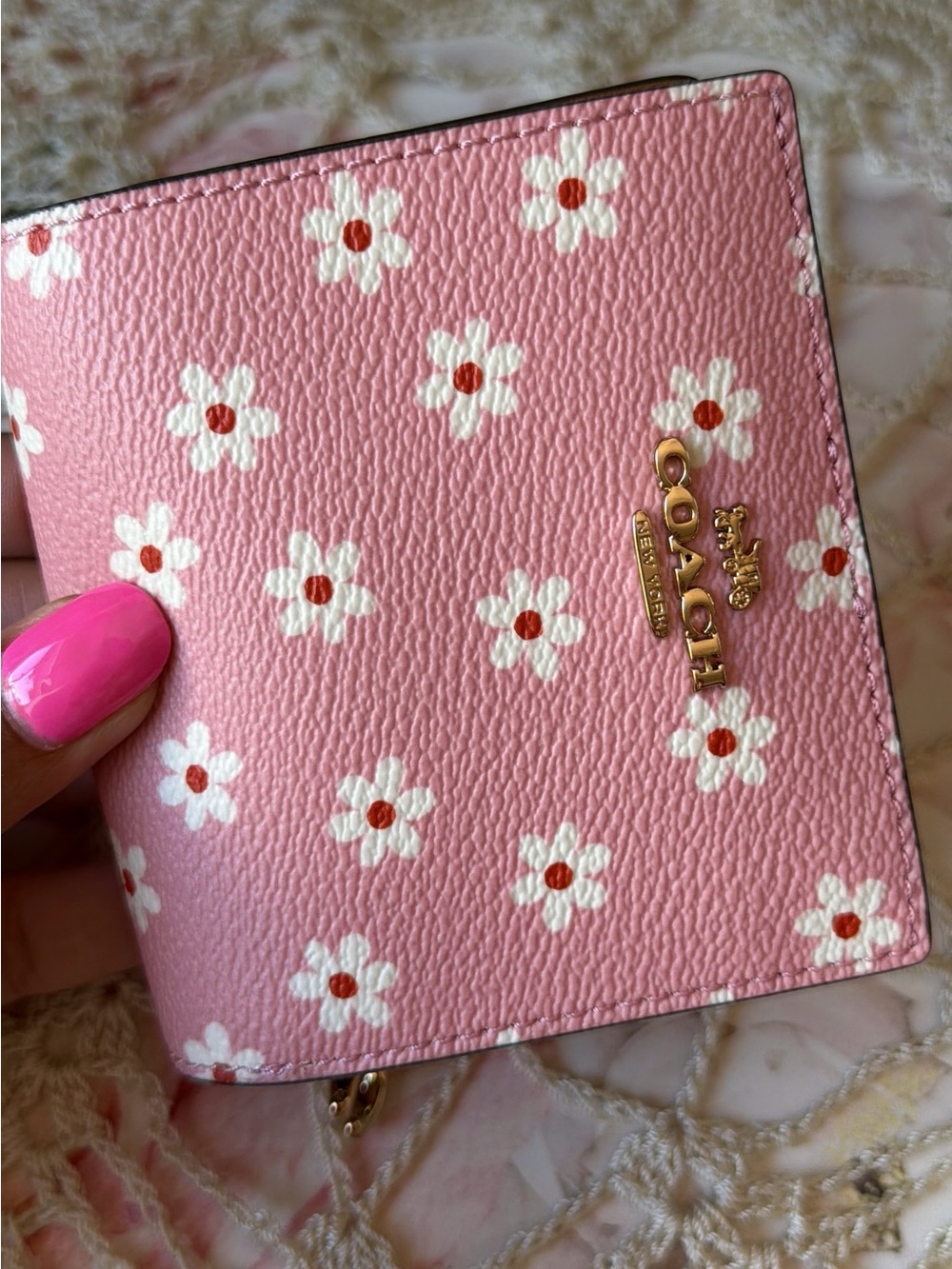 COACH Snap Wallet With Floral Print